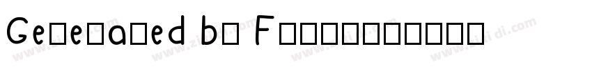 Generated by Fontogr字体转换